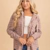 Jackets * | Cheap Ever B Know Your Worth Plaid Hooded Jacket Pink