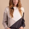 Sweaters * | Discount She + Sky Bundle Up Color Block Sweater Gray