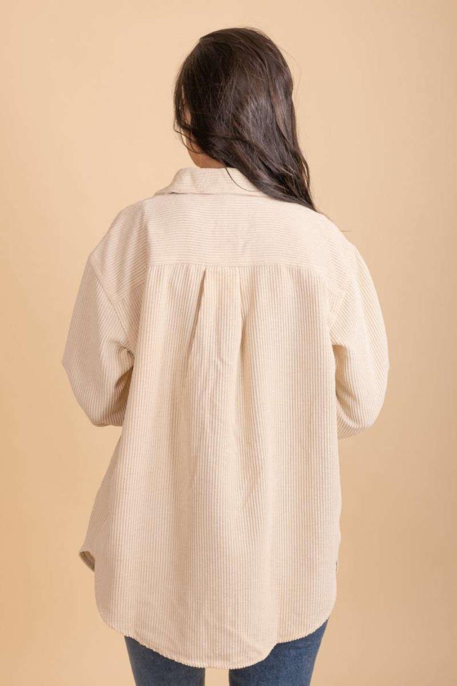 Jackets * | Cheap La Miel Be The Hero Corduroy Jacket Off White