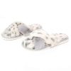 Shoes * | Budget Elle Bleu Cozy Kitten Slipper Grey Leopard