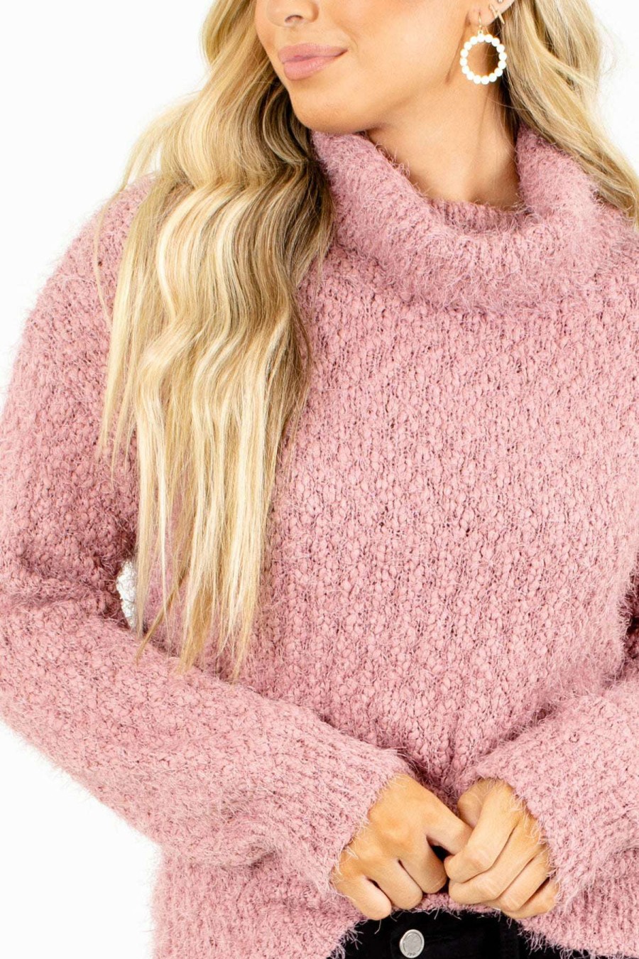 Sweaters * | Brand New Bella Ella Boutique Beautiful Soul Turtleneck Sweater