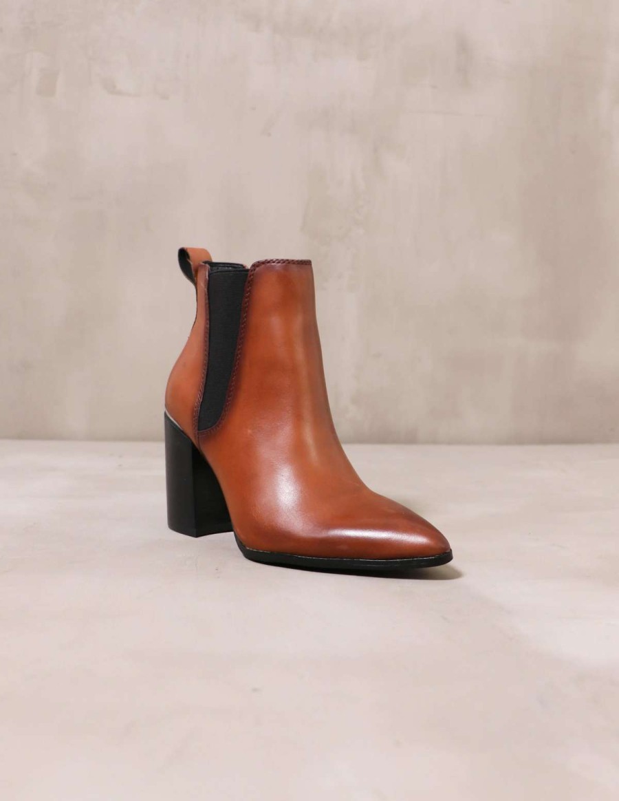 Shoes * | Flash Sale Steve Madden Perfectly Trimmed Ankle Boot Cognac