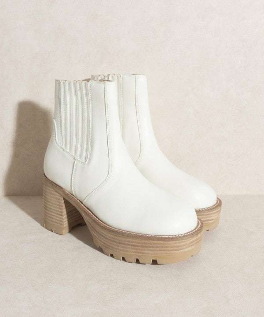 Shoes * | Hot Sale Kke Originals Walking With Confidence Heeled Boots White