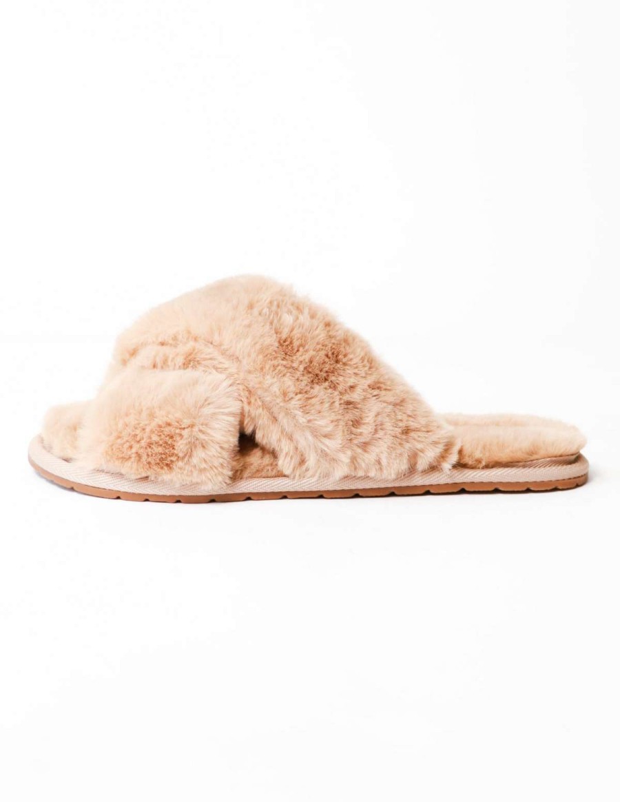 Shoes * | Flash Sale Bonnibel Fur The Dreamers Slipper Camel