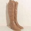 Shoes * | Flash Sale Let'S See Style Cowgirl Up Western Boots Brown