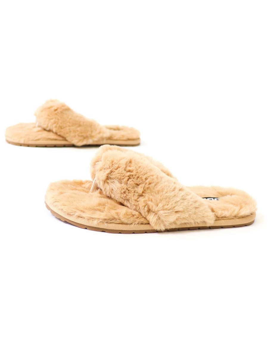 Shoes * | Outlet Soda Fur-Get Me Not Slipper Natural