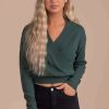 Sweaters * | Cheap Bella Ella Boutique City Nights Long Sleeve Wrap Sweater