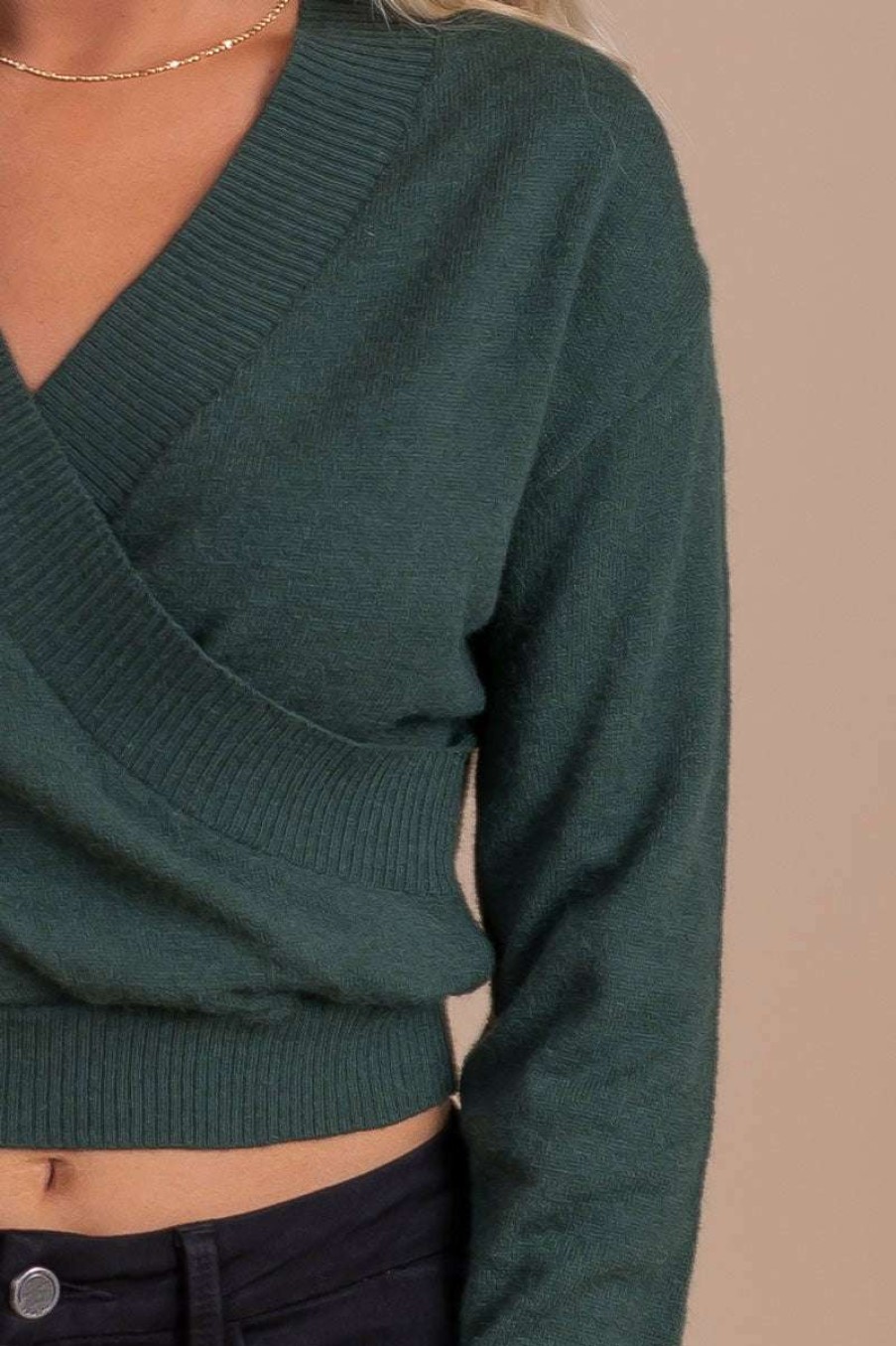 Sweaters * | Cheap Bella Ella Boutique City Nights Long Sleeve Wrap Sweater