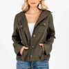 Jackets * | Top 10 Bella Ella Boutique Hello Gorgeous Olive Green Jacket