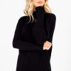 Sweaters * | Wholesale Bella Ella Boutique Forever & Always Black Open Back Sweater