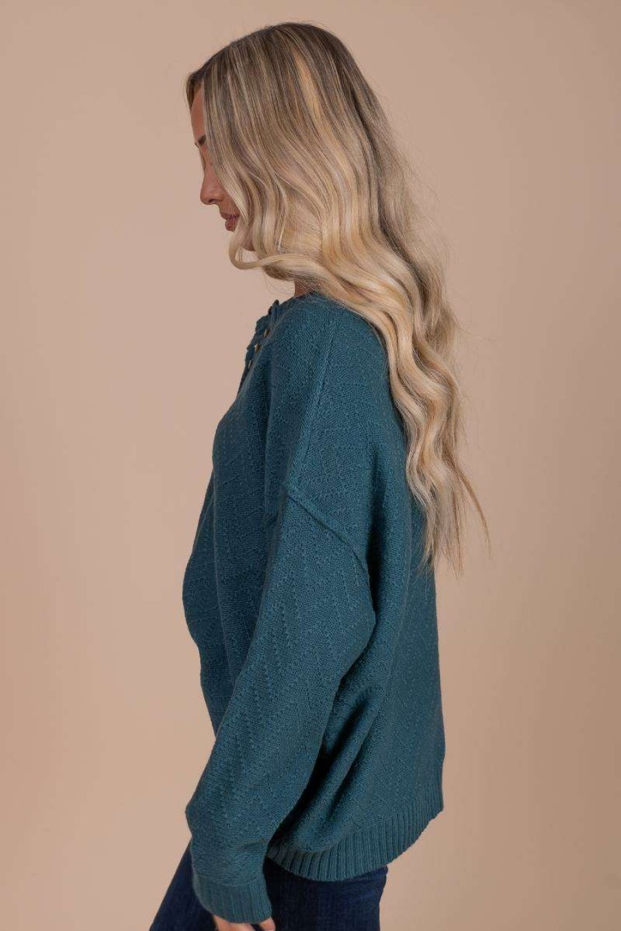 Sweaters * | Hot Sale Listicle Hills And Horizons Long Sleeve Knit Sweater