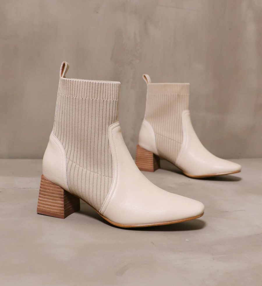 Shoes * | Cheap Oasis Society My Sweater Half Bootie Beige