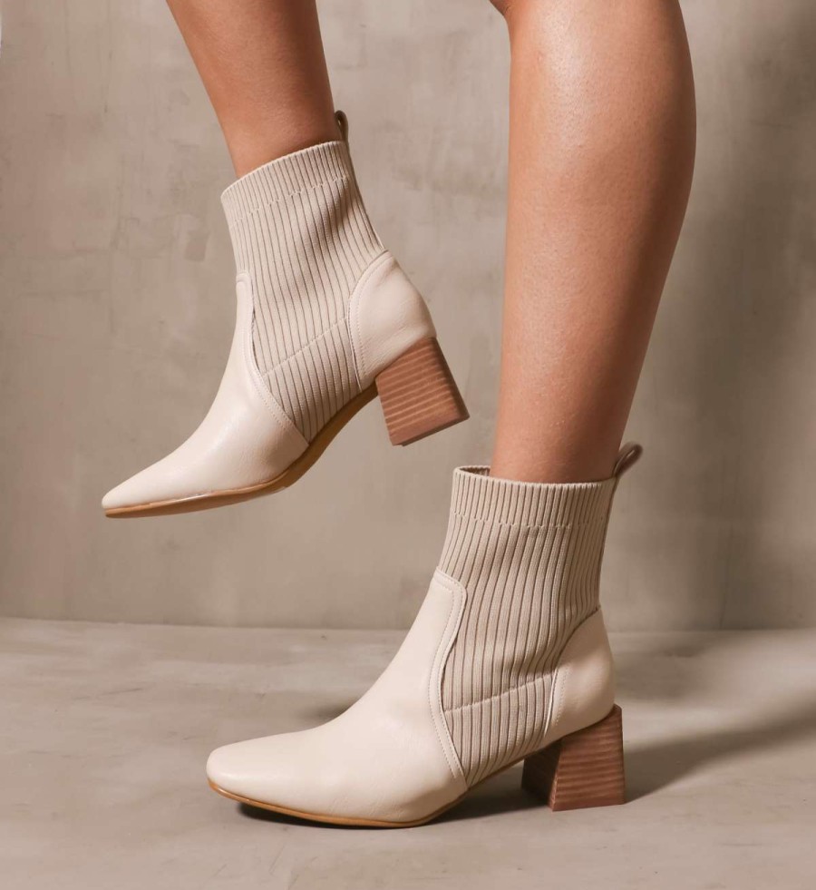 Shoes * | Cheap Oasis Society My Sweater Half Bootie Beige