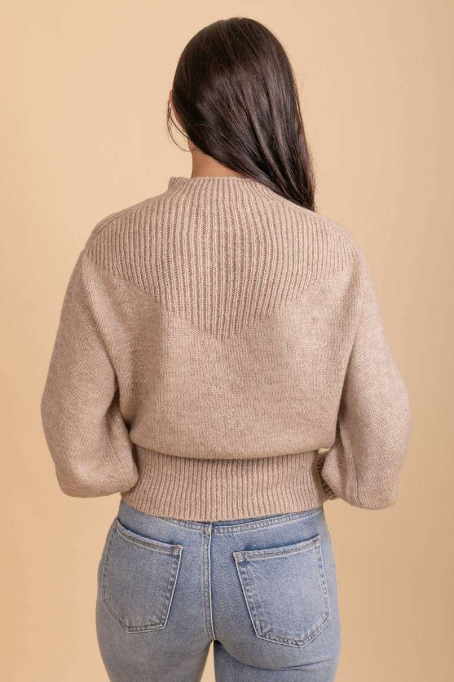 Sweaters * | Hot Sale Zenana Wonder About You Knit Sweater