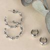 Jewelry * | Cheap Lilou Twisted Hoop Earring Set Silver