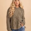 Sweaters * | Best Sale Miracle Be A Wildflower Knit Hooded Sweater Green