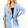 Jackets * | Top 10 Love Tree / Style Melody All In The Details Denim Jacket Blue