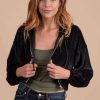 Jackets * | Deals Ijoah Just Another Dreamer Cropped Zip-Up Jacket