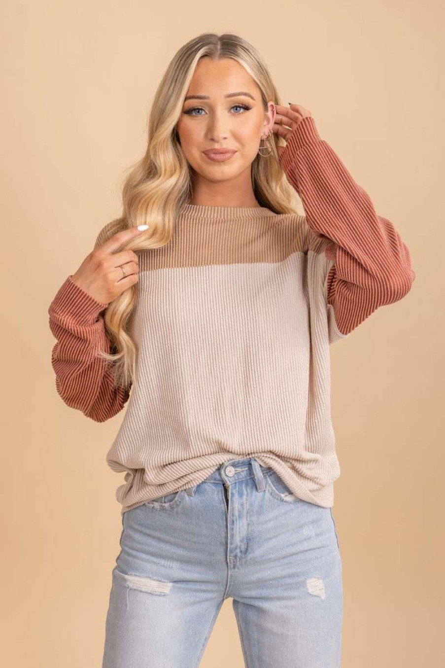 Sweaters * | Discount Tres Bien Take Chances Color Block Sweater