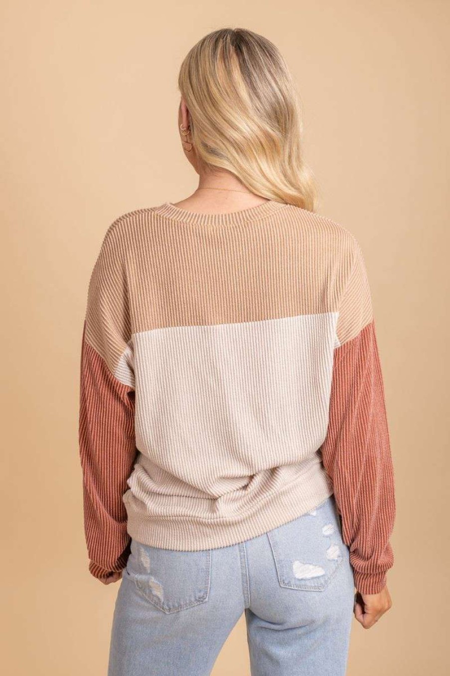 Sweaters * | Discount Tres Bien Take Chances Color Block Sweater