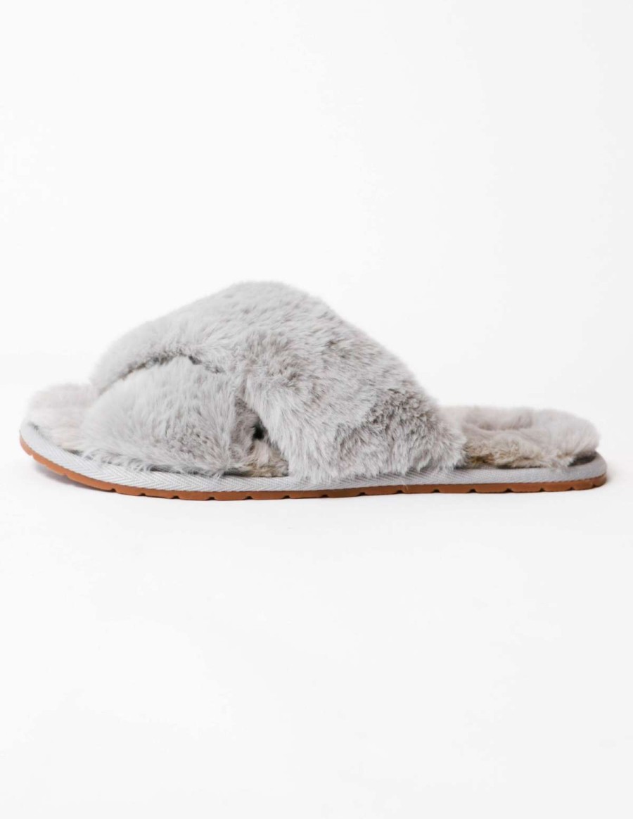 Shoes * | Discount Bonnibel Fur The Dreamers Slipper Gray