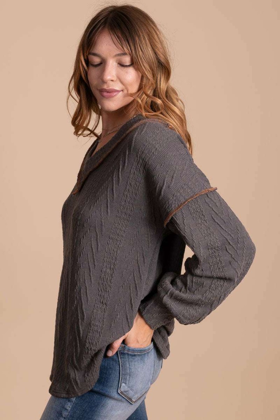 Sweaters * | Budget Bibi Loving You V-Neck Knit Sweater