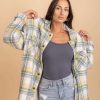 Jackets * | Buy Stylish Wholesale Road To Success Plaid Jacket Blue