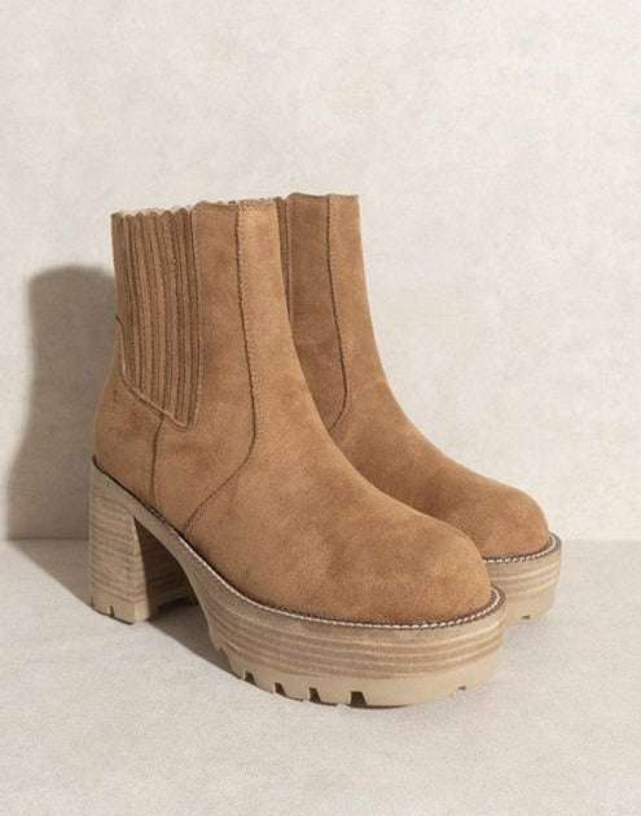 Shoes * | Discount Let'S See Style Never Lose Hope Platform Ankle Boots