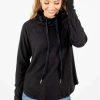 Sweaters * | Best Reviews Of Bella Ella Boutique Lost In A Daydream Black Cowl Neck Sweater