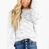 Sweaters * | Promo Bella Ella Boutique Catch Feels Marble Sweater