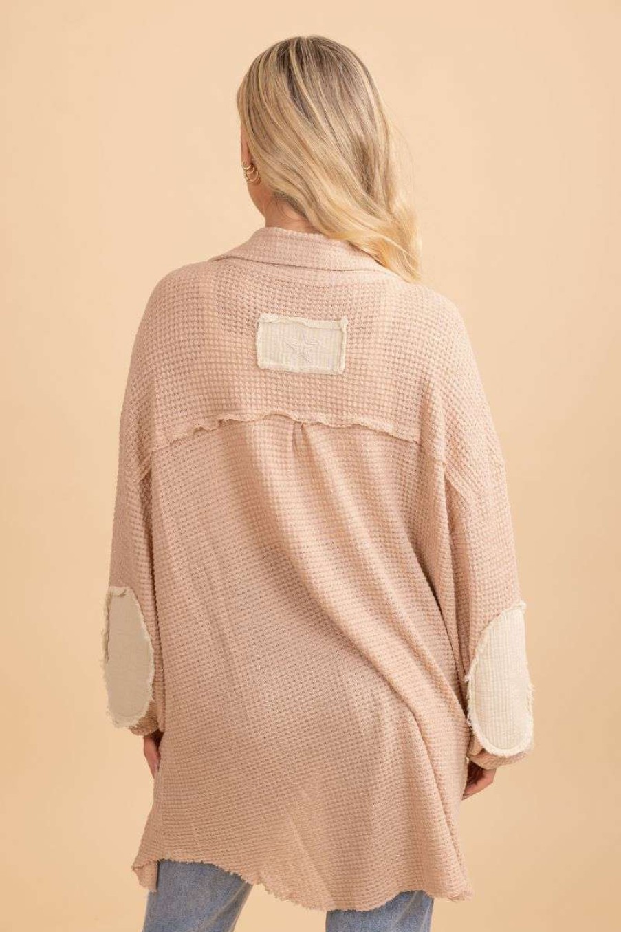 Jackets * | Deals Pol Follow The Love Oversized Jacket Light Pink