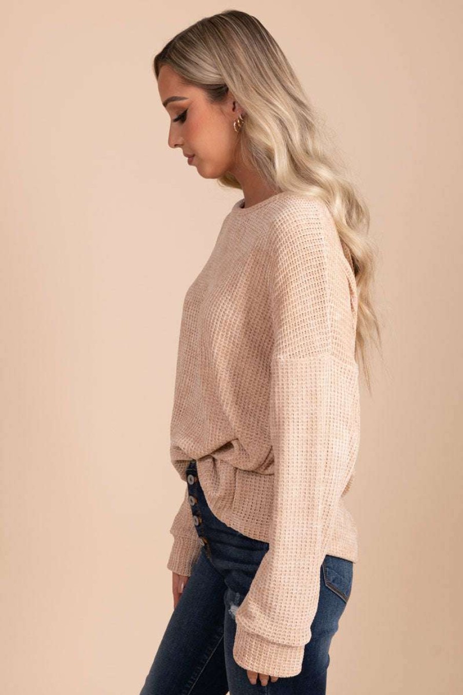 Sweaters * | Brand New 7Th Ray Oh So Simple Knit Pullover Sweater