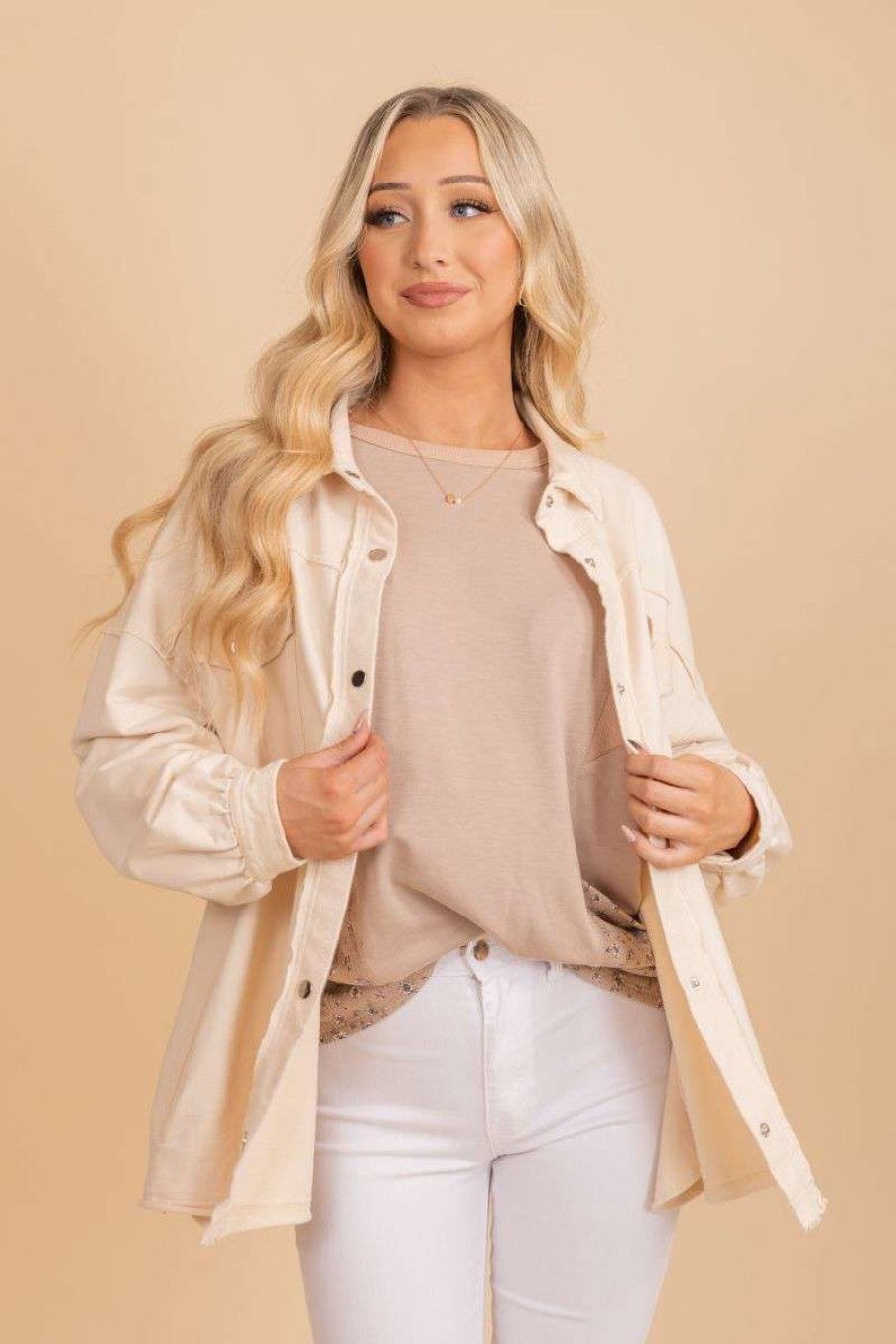 Jackets * | Best Reviews Of Stylish Wholesale Keep It Up Knit Jacket Off White