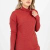 Sweaters * | Brand New Bella Ella Boutique Just My Type Brick Red Sweater