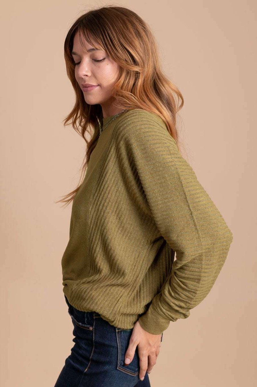 Sweaters * | Top 10 Mono B Cheers To Us Textured Knit Sweater Light Green