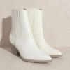 Shoes * | Flash Sale Let'S See Style Work Hard Play Hard Ankle Booties White