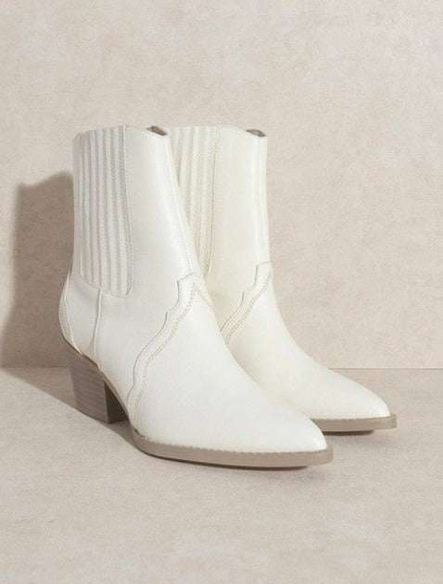 Shoes * | Flash Sale Let'S See Style Work Hard Play Hard Ankle Booties White