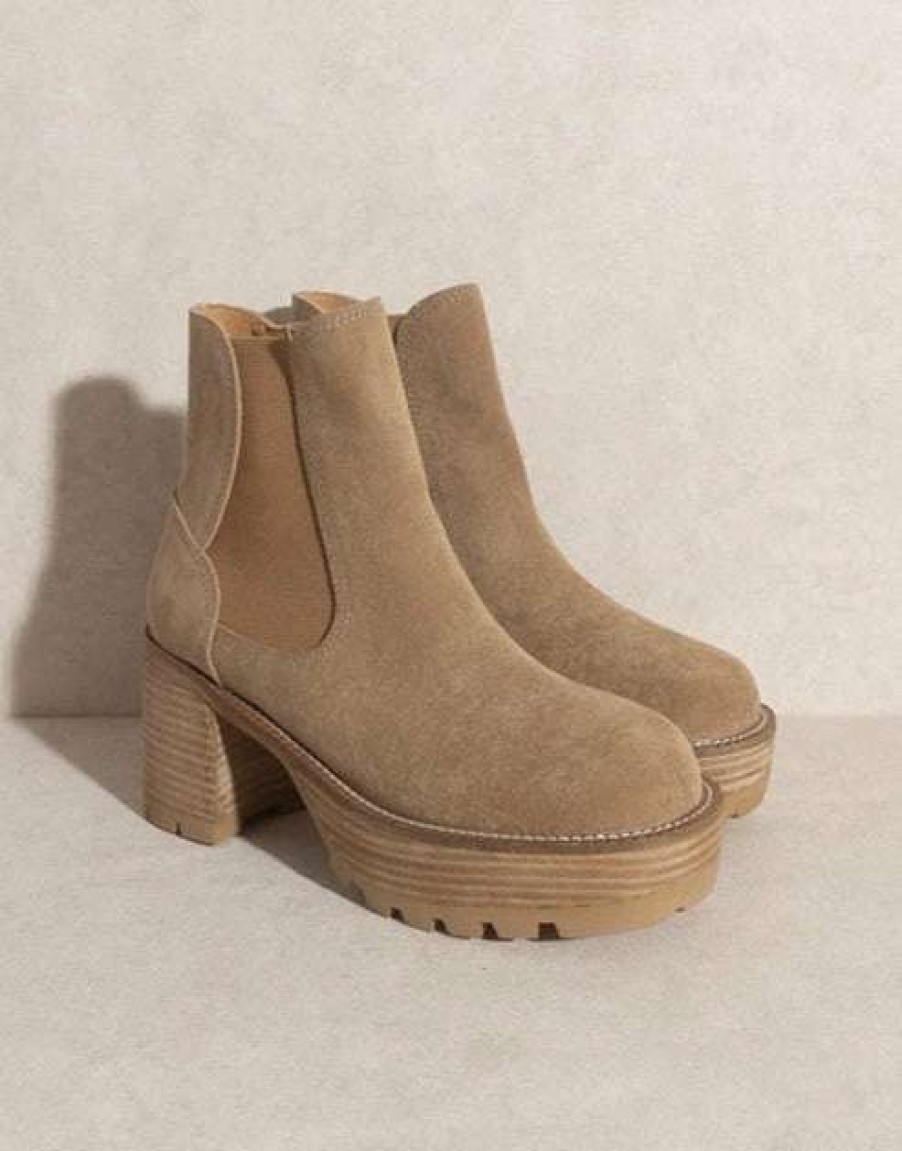 Shoes * | Best Reviews Of Let'S See Style In The Little Things Platform Ankle Boots Tan