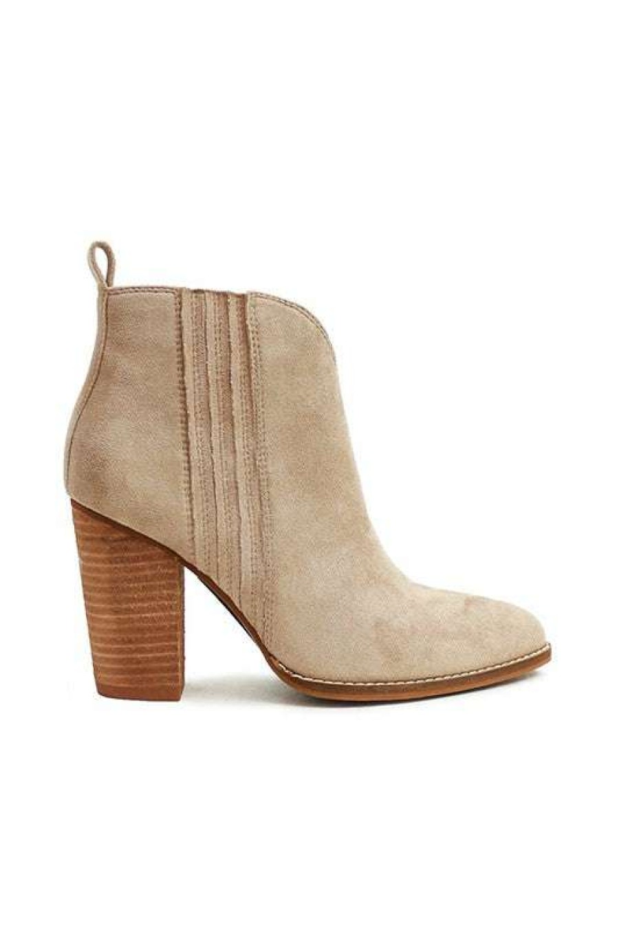 Shoes * | Flash Sale Let'S See Style Be The Light Heeled Ankle Booties Tan