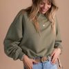 Sweaters * | New Zenana So Casual Fleece Crew Neck Sweatshirt