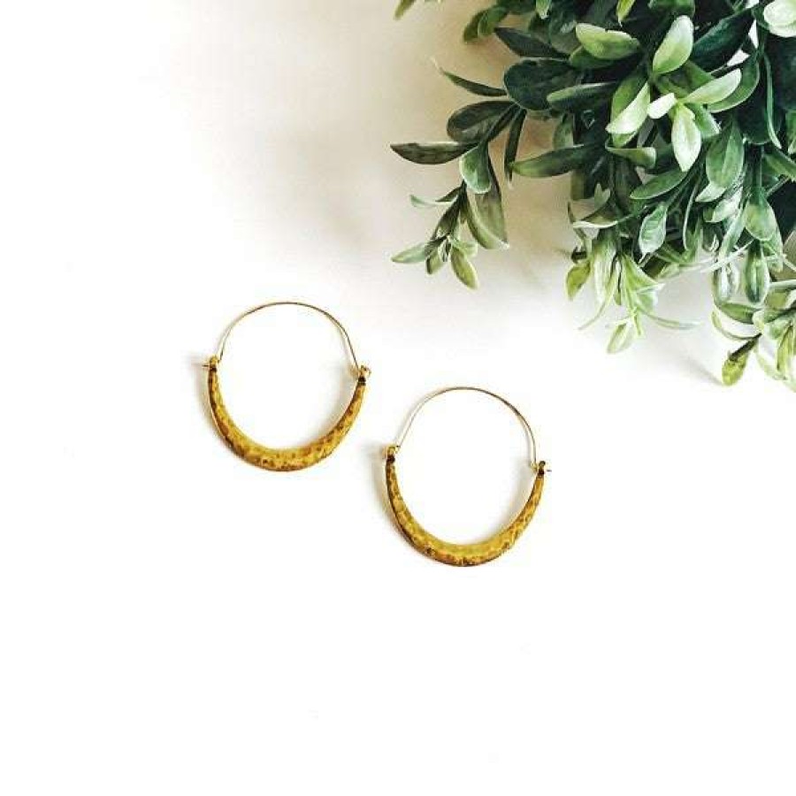 Jewelry * | Flash Sale Funky Monkey Fashion Big Hoop Earrings Gold