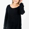 Sweaters * | Discount Bella Ella Boutique Day Date Black Knit Sweater