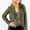 Jackets * | Brand New Bella Ella Boutique Girls Night Out Green Jacket