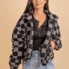 Jackets * | Best Deal Very J Challenge Yourself Graphic Print Sherpa Jacket