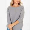 Sweaters * | Promo Bella Ella Boutique Close To My Heart Gray Sweater