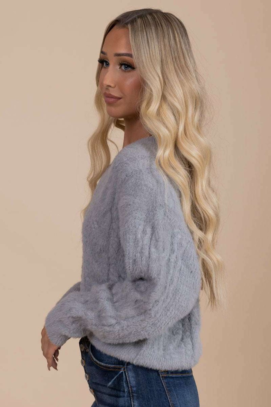 Sweaters * | Discount Love Tree / Style Melody Warm By The Fire Knit Sweater