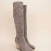 Shoes * | Promo Let'S See Style Anything But Average Knee-High Boots Gray