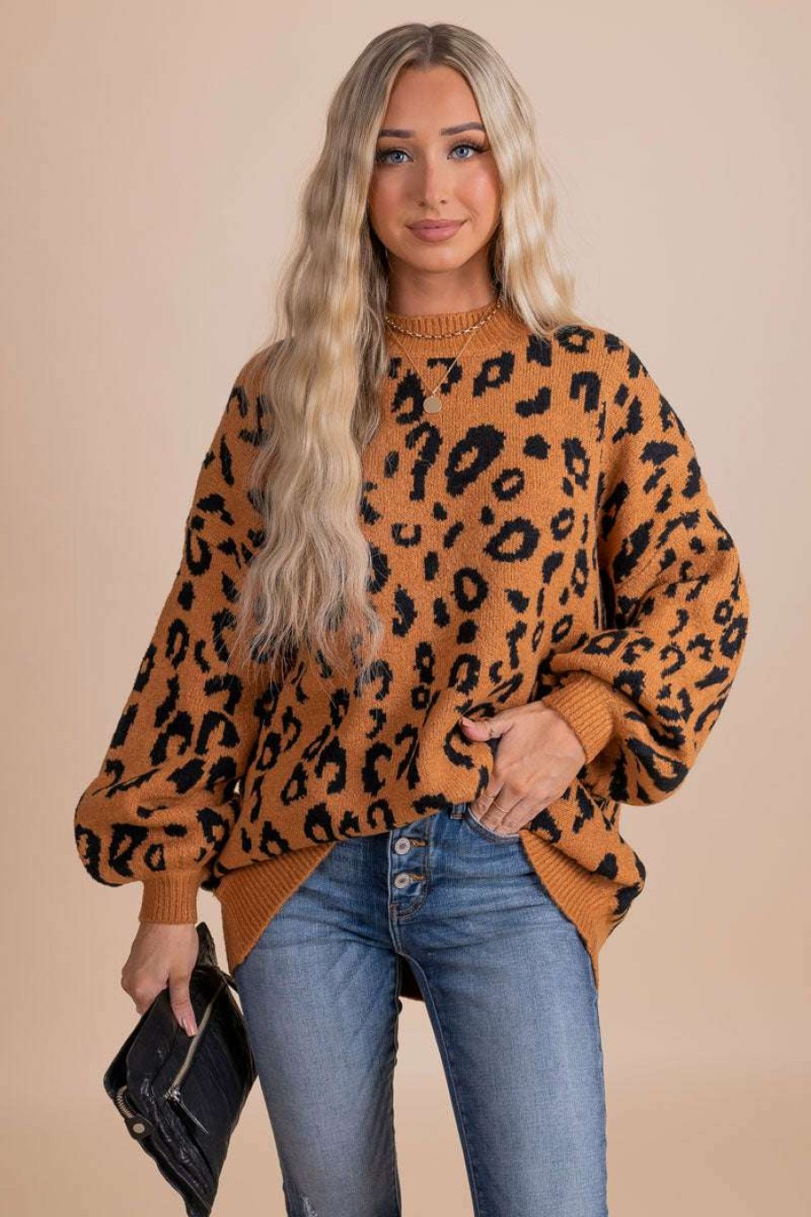 Sweaters * | Deals Hyfve Wild And Free Animal Print Sweater