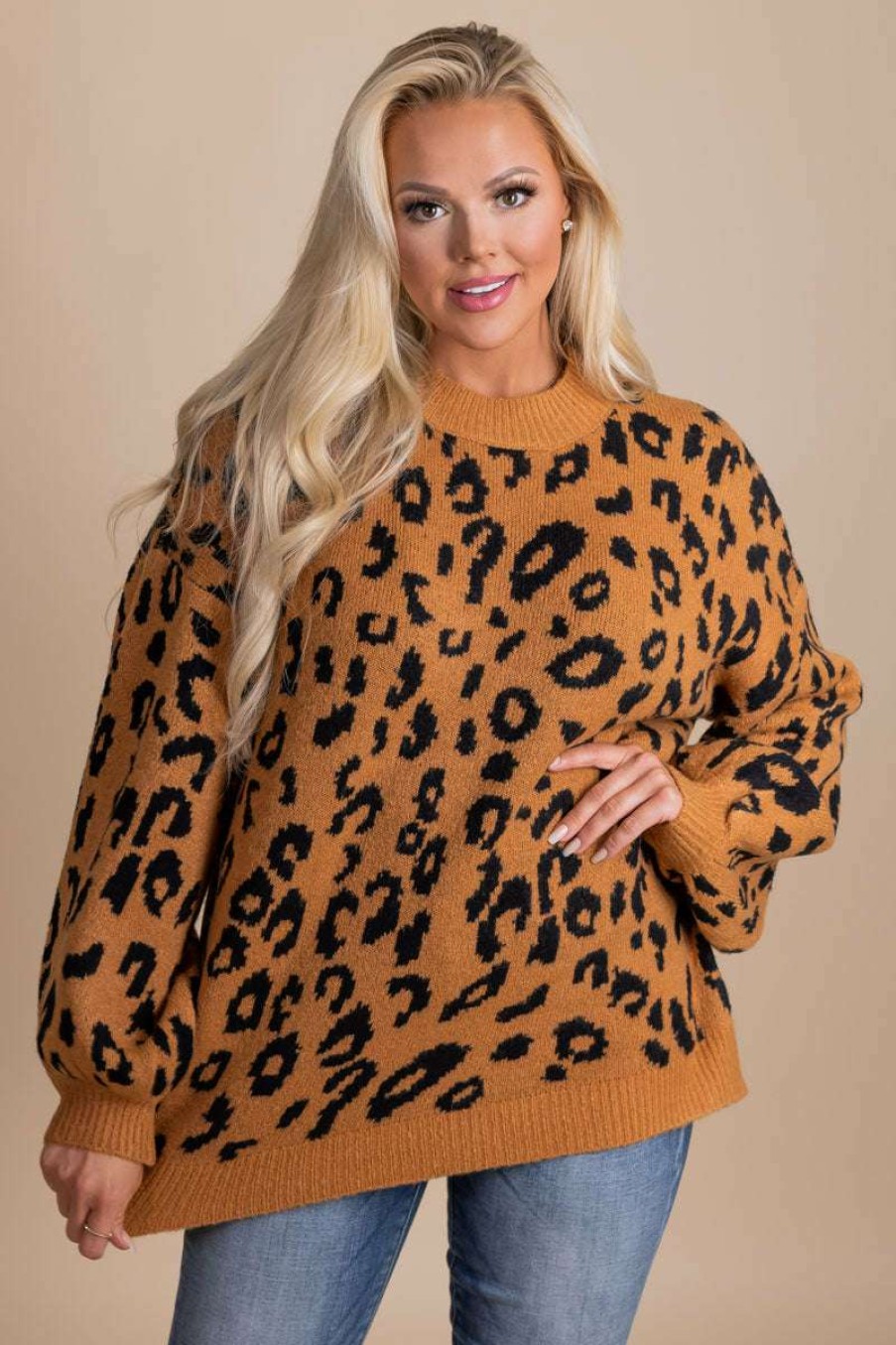 Sweaters * | Deals Hyfve Wild And Free Animal Print Sweater