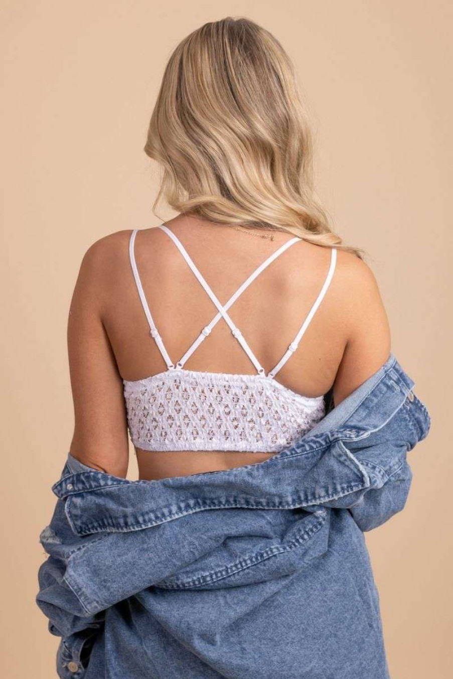 Bralettes * | Best Deal Anemone Don'T Hesitate Floral Lace Bralette